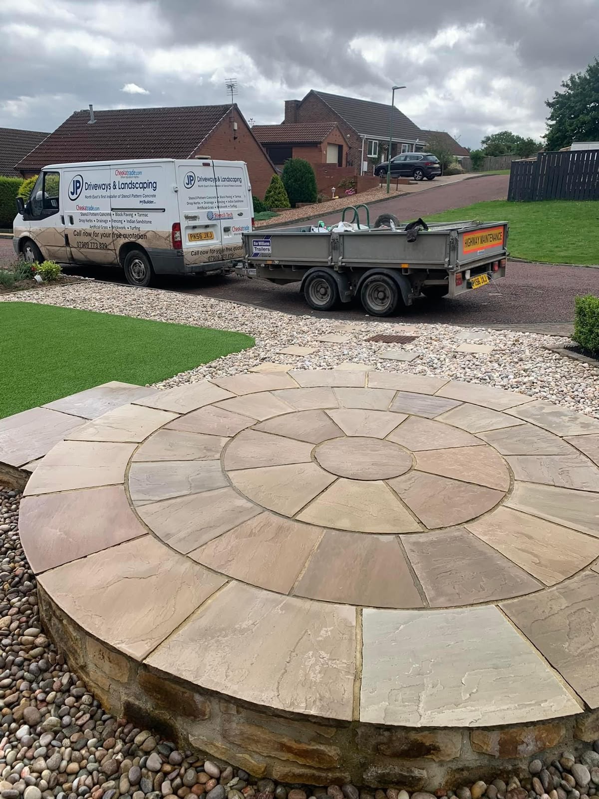 Patio, paving and garden landscaping project by JP Driveways & Landscaping in the North East: project 9