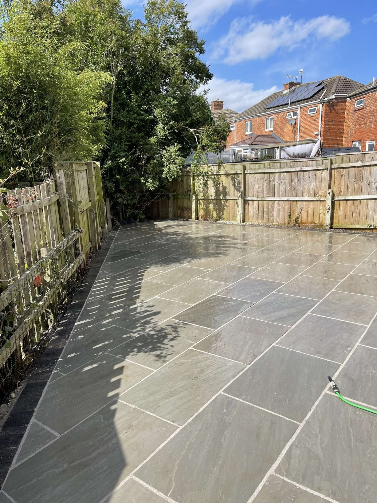 Patio, paving and garden landscaping project by JP Driveways & Landscaping in the North East: project 23