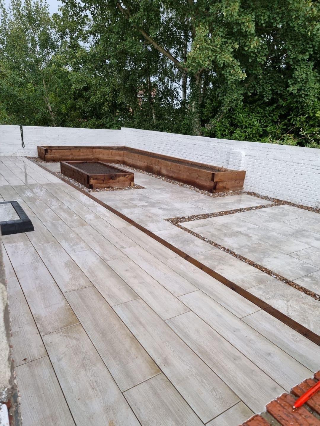 Patio, paving and garden landscaping project by JP Driveways & Landscaping in the North East: project 8